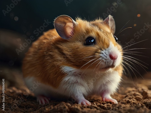 A Fluffy Hamster with Round Eyes