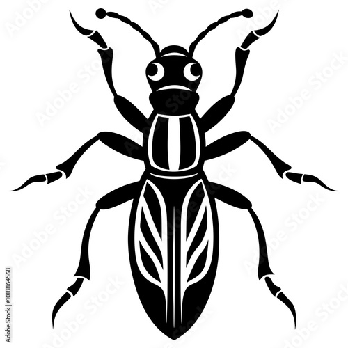 A Tiger Beetle insect vector illustration on a white background