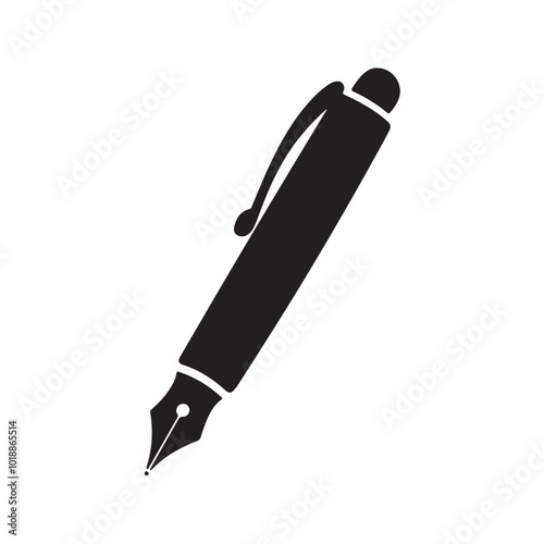 pen silhouette editable vector illustration