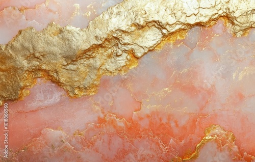 Elegant pink and gold marble texture showcasing natural mineral patterns and ...