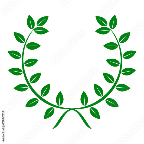 Vintage ornate foliate laurels branches wreaths. green leaves of trees and plants, leaf, swirls branches shapes collection. SElements for ecographic, natural design, vegan logo, bio labels photo