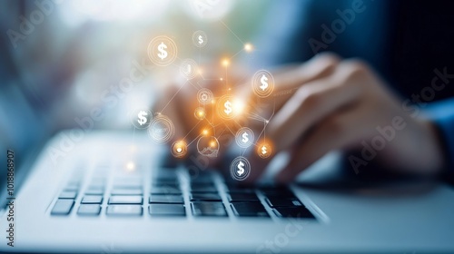 Digital Financial Transactions and Online Banking Concept