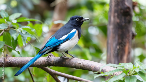 Bird sat on the tree photo