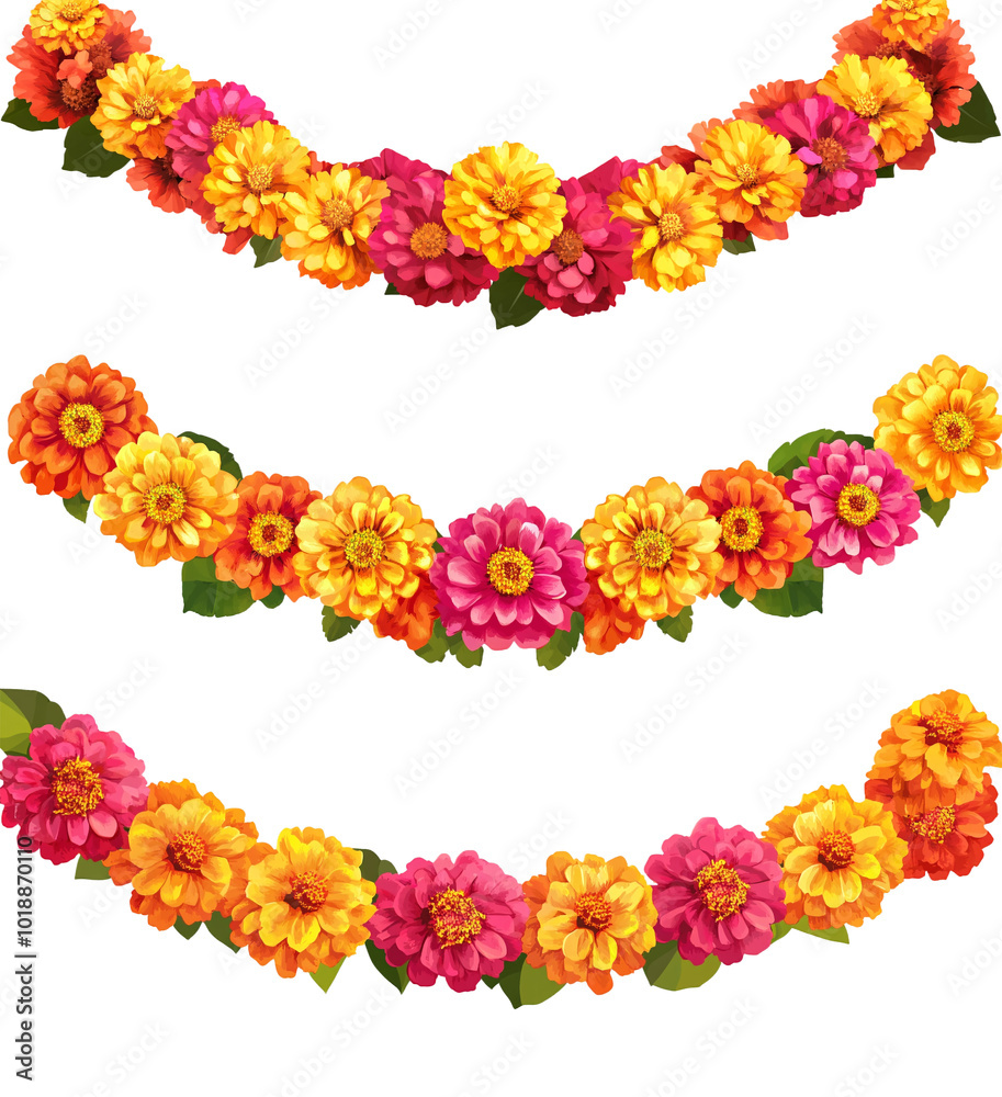 Orange and red marigold flowers isolated on transparent background. Chinese mid autumn festival or toran Indian traditional Diwali decoration. Symbol of mexican holiday Day of dead png set Orange and red marigold flowers isolated on transparent background. Chinese mid autumn festival or toran Indian traditional Diwali decoration. Symbol of mexican holiday Day of dead png set