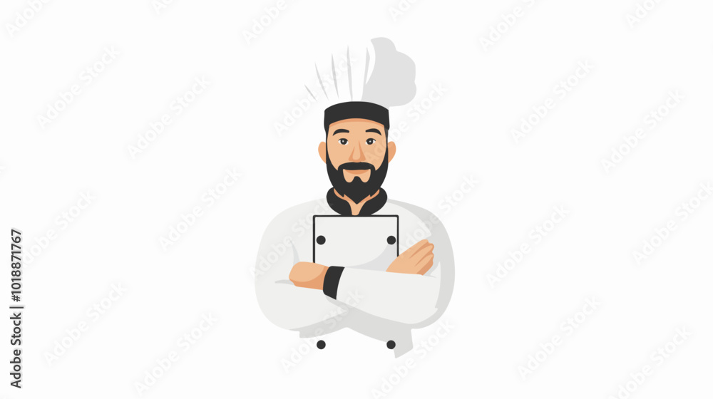 Illustration of a chef on a white background. Illustration of a chef on a white background.