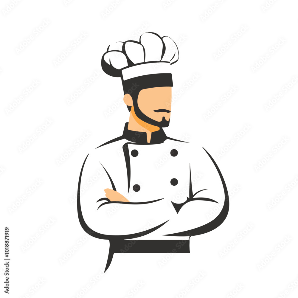 Illustration of a chef on a white background. Illustration of a chef on a white background.