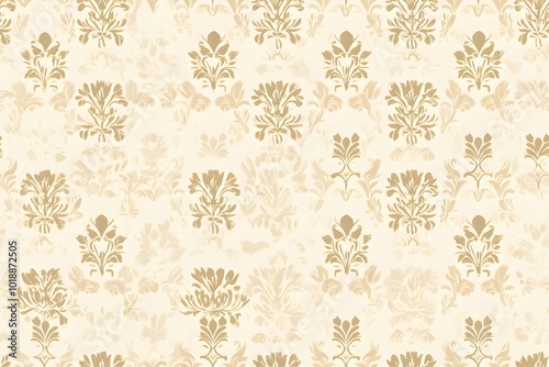 Elegant floral damask pattern seamless tiled