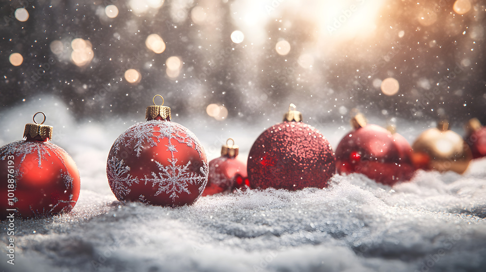 Charming Shimmering Christmas Ornaments with a Soft Blurred Winter Background for Holiday Wallpaper Inspiration Charming Shimmering Christmas Ornaments with a Soft Blurred Winter Background for Holiday Wallpaper Inspiration