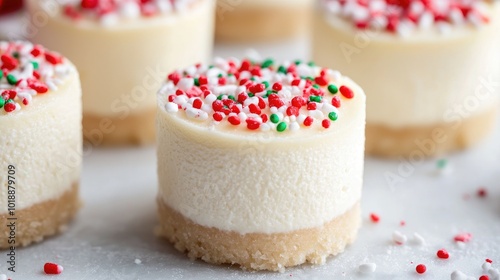 Delicious Holiday Mini Cheesecakes with Colorful Toppings