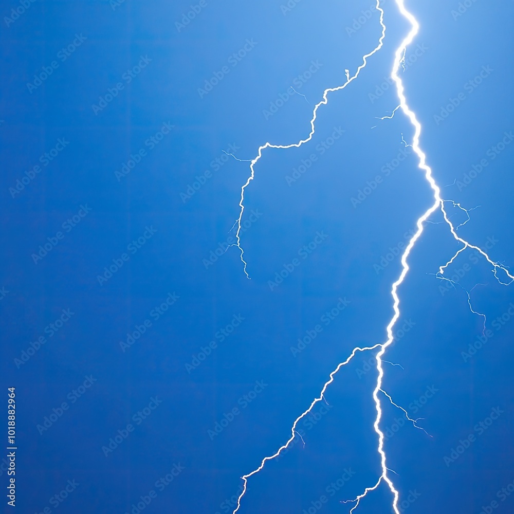 Dramatic Lightning Strike Illuminates Dark Sky Dramatic Lightning Strike Illuminates Dark Sky