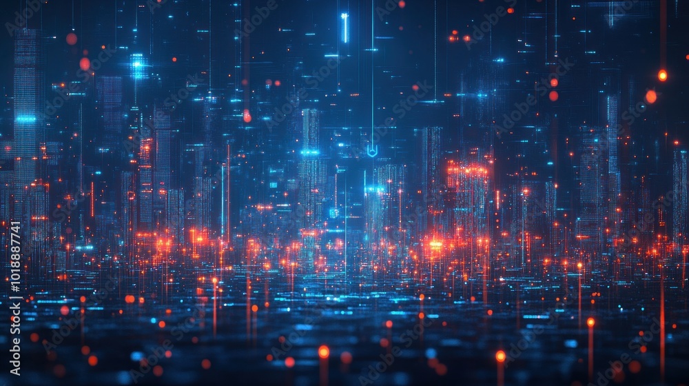 Fototapeta premium Digital Cityscape