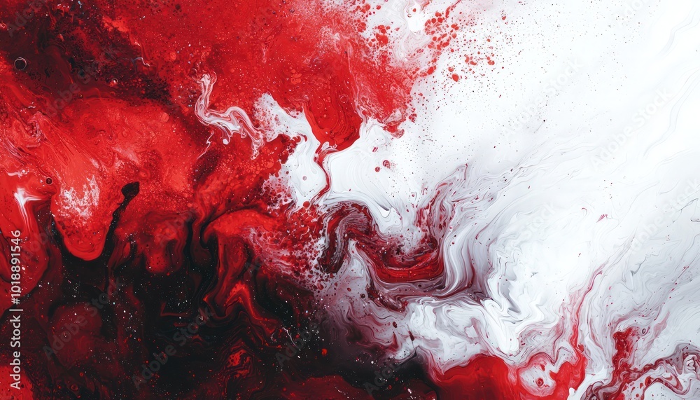 A dynamic red and white abstract canvas, ideal for creative and energetic projects. A dynamic red and white abstract canvas, ideal for creative and energetic projects.