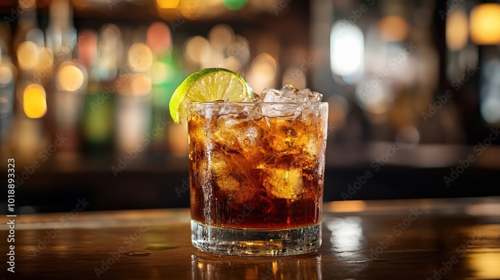 Traditional Cuba Libre served with ice Traditional Cuba Libre served with ice