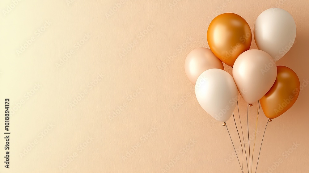 Ingenious generative AI balloon with white and gold colors. Ingenious generative AI balloon with white and gold colors.