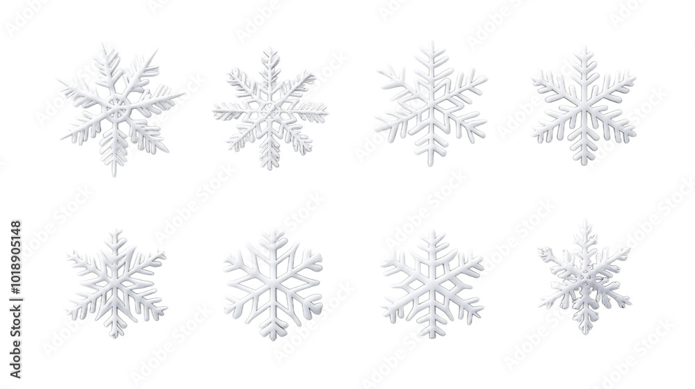 Snowflakes on a transparent background. Snowflakes on a transparent background.