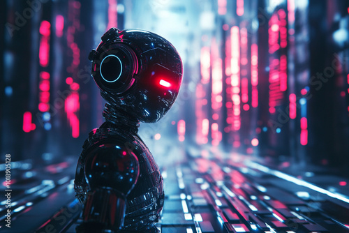 Cybersecurity, online security. Generative AI
