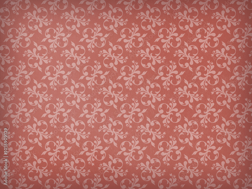 Elegant floral pattern in soft pink on textured coral background, perfect for adding touch of sophistication to any design project. Seamless Pattern paint lines Elegant floral pattern in soft pink on textured coral background, perfect for adding touch of sophistication to any design project. Seamless Pattern paint lines