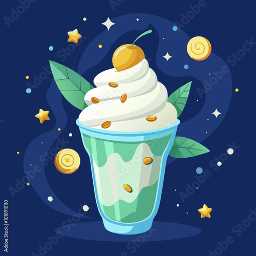 ice cream in a glass