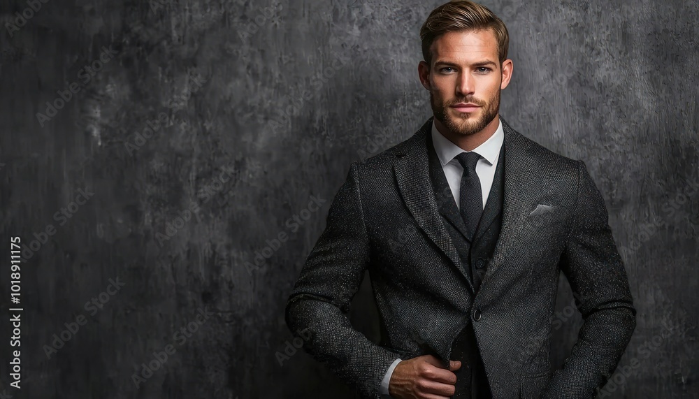 A well-dressed man poses confidently, suitable for professional branding or business profiles. A well-dressed man poses confidently, suitable for professional branding or business profiles.