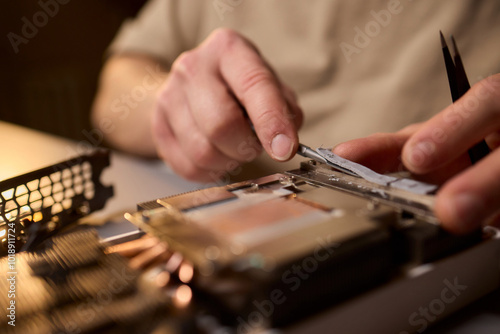 Hand Repairing a Graphics Card through the Application of Thermal Paste for Better Performance