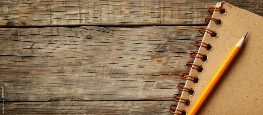 Obraz premium Stationery and Wood Texture