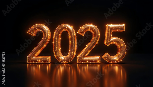 New Year, New Beginnings The Golden 2025.Golden Celebrations Welcome to 2025.Sparkling New Year 2025