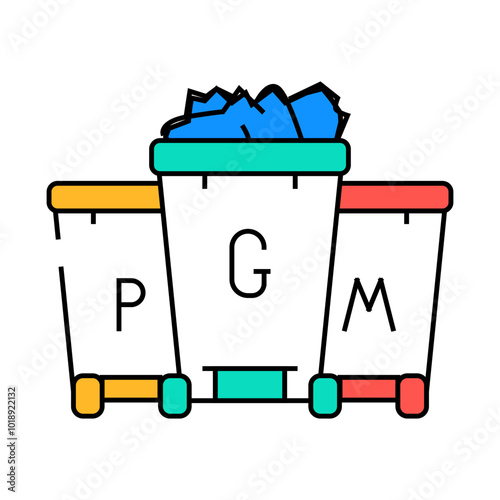 waste reduction green living line icon vector. waste reduction green living sign. isolated symbol illustration