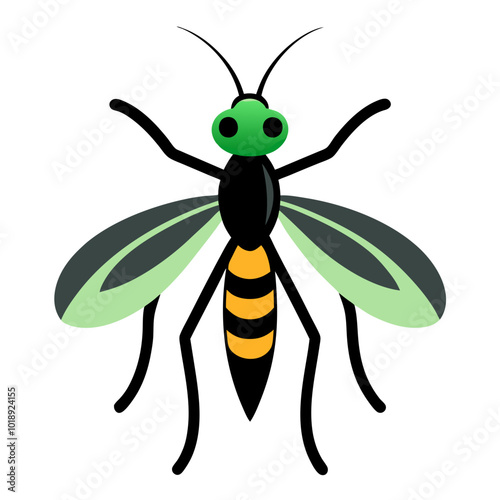 Fungus Gnat creative vector illustration on a white background