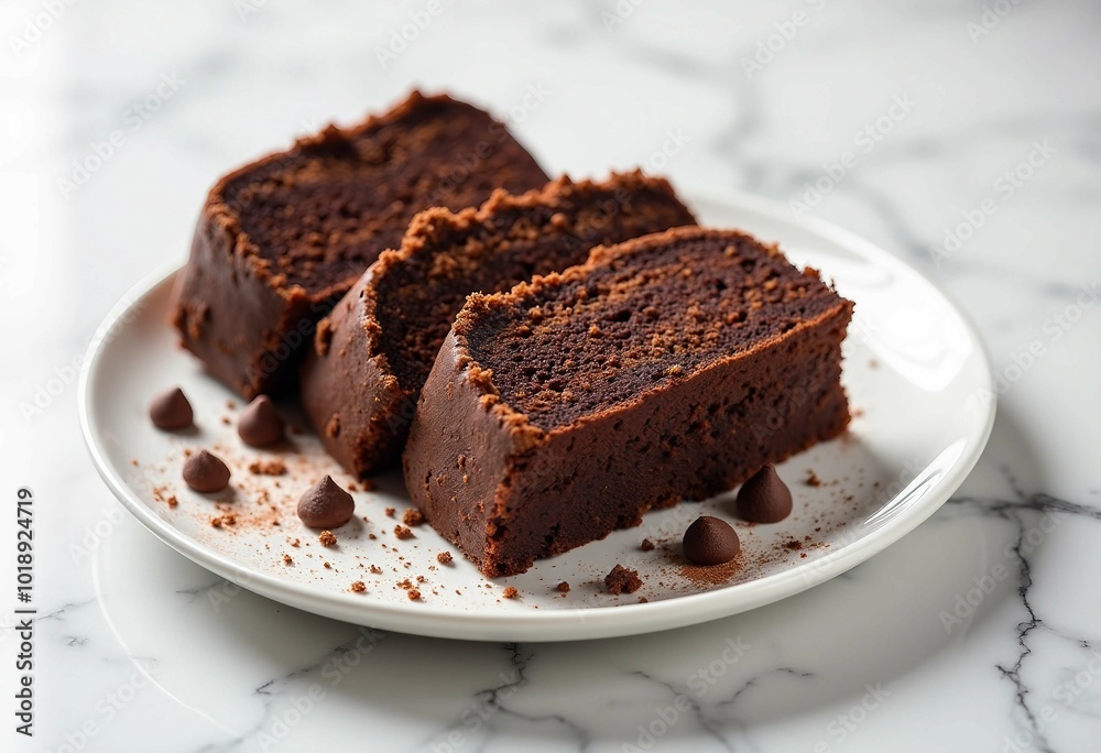 Delicious truffle cake slice with cocoa and cream on an elegant porcelain plate.
Delicious truffle cake slice with cocoa and cream on an elegant porcelain plate.