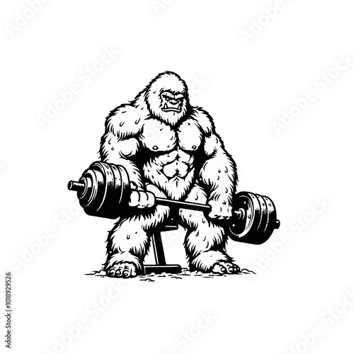 Mysterious beast modern style yeti sports logo mascot	
