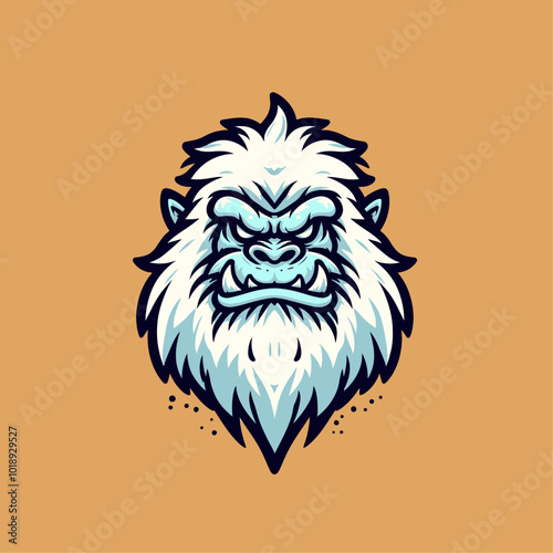 Mysterious beast modern style yeti sports logo mascot	
