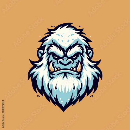 Mysterious beast modern style yeti sports logo mascot	
