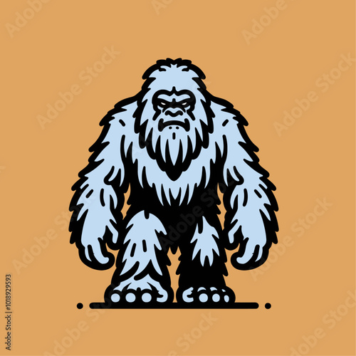 Mysterious beast modern style yeti sports logo mascot	

