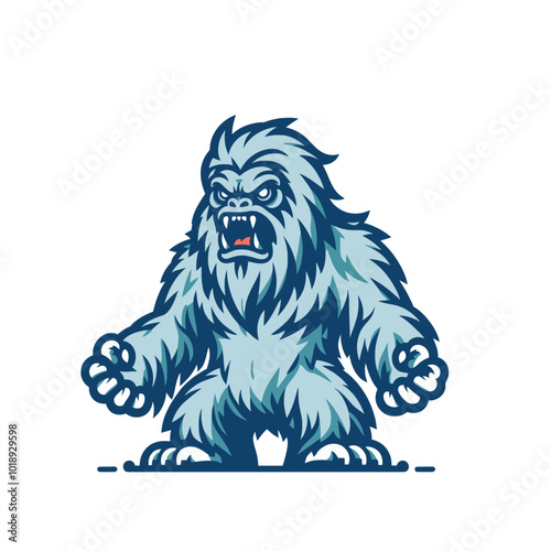 Mysterious beast modern style yeti sports logo mascot	
