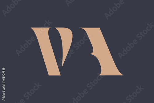 Abstract letter UW logo. This logo icon incorporate with abstract shape in the creative way. Minimalist abstract letter logo.