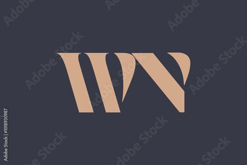 Abstract letter WJ logo. This logo icon incorporate with abstract shape in the creative way. Minimalist abstract letter logo.