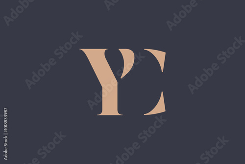 Abstract letter XY logo. This logo icon incorporate with abstract shape in the creative way. Minimalist abstract letter logo.