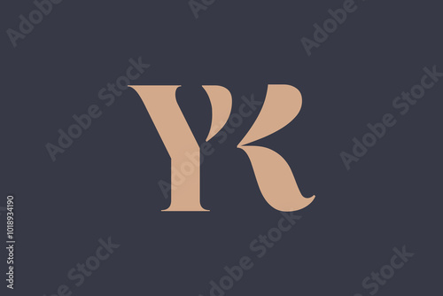 Abstract letter YG logo. This logo icon incorporate with abstract shape in the creative way. Minimalist abstract letter logo.