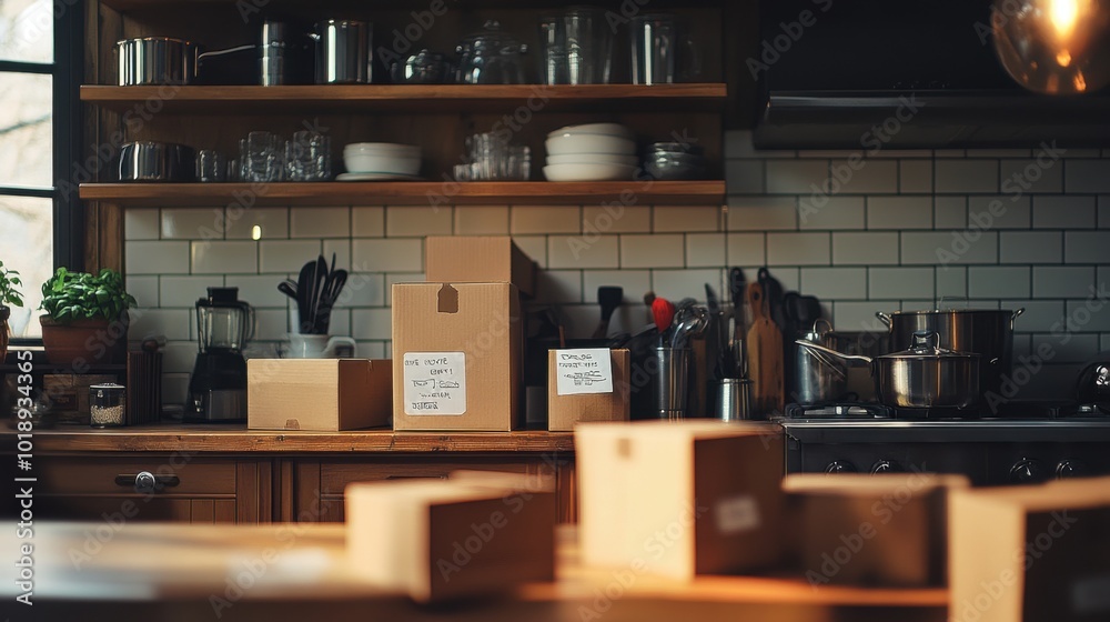 kitchen filled with boxes kitchen filled with boxes