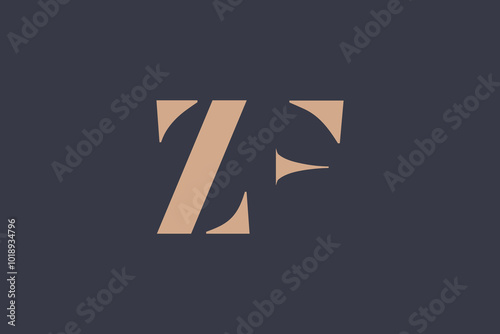 Abstract letter ZB logo. This logo icon incorporate with abstract shape in the creative way. Minimalist abstract letter logo.