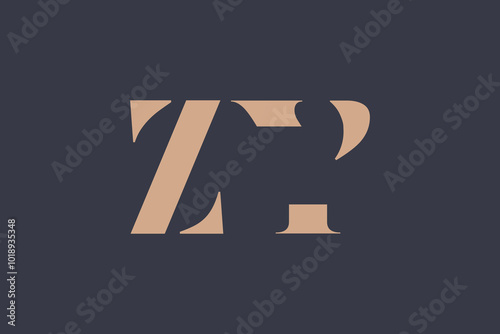 Abstract letter ZU logo. This logo icon incorporate with abstract shape in the creative way. Minimalist abstract letter logo.