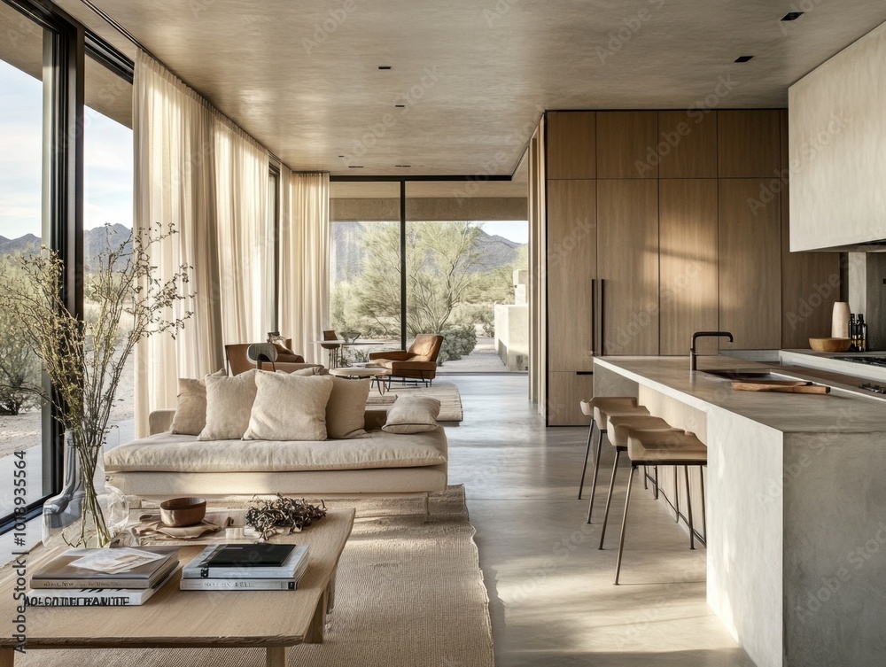 A living room with a couch, coffee table, and chairs A living room with a couch, coffee table, and chairs