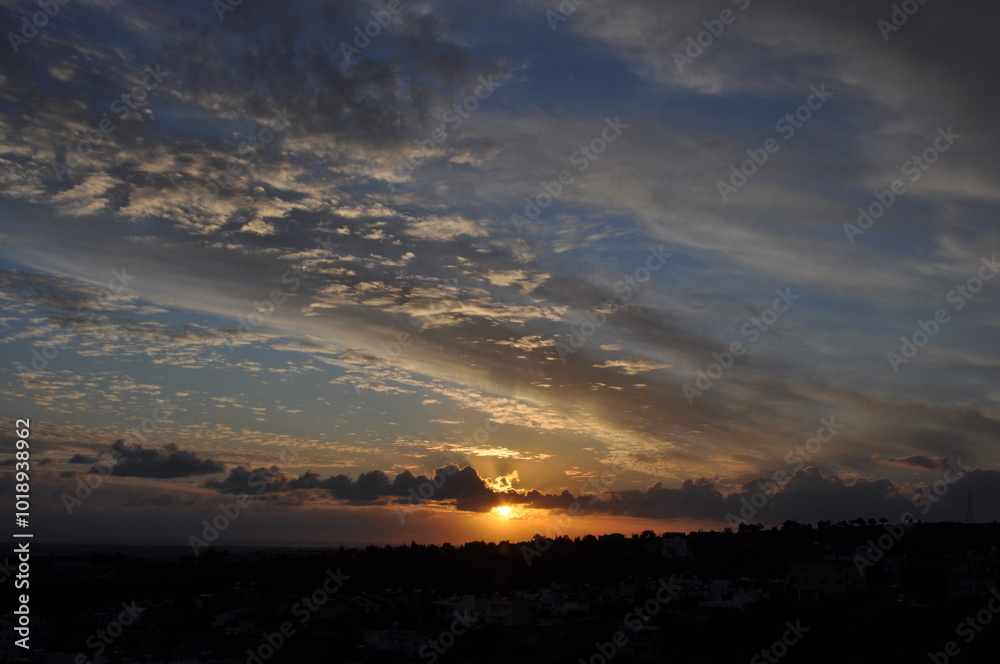 The beautiful landscape of cloud sky with sunset The beautiful landscape of cloud sky with sunset