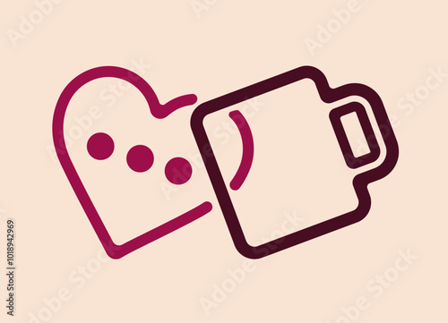 Coffee break talk message communication illustration