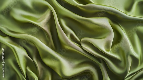 Silk fabric in a green color