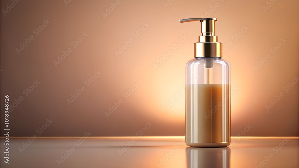 Naklejka premium Product mockup pump bottle for cosmetic background
