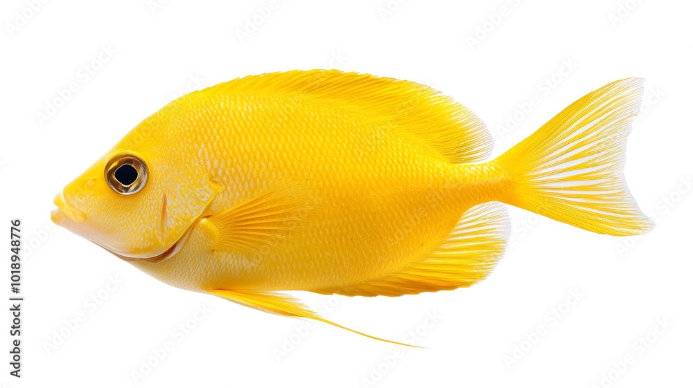 A yellow fish with a black eye A yellow fish with a black eye
