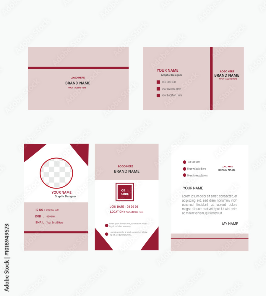 Brand Identity template design for work and business Brand Identity template design for work and business