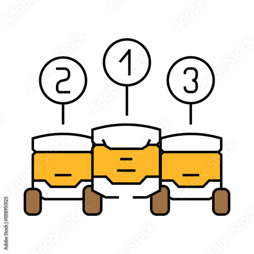 robot fleet autonomous delivery line icon vector. robot fleet autonomous delivery sign. isolated symbol illustration