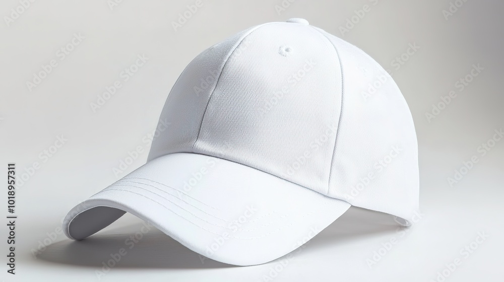 A stylish white cap with a textured design, perfect for casual outings and sun protection. A stylish white cap with a textured design, perfect for casual outings and sun protection.